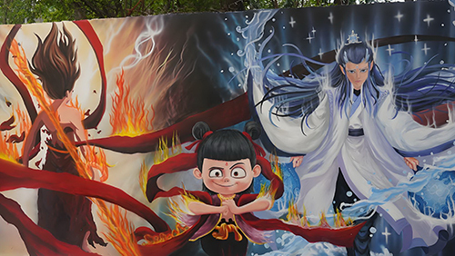 哪吒主題城市墻繪驚艷亮相.jpg 哪吒主題城市墻繪驚艷亮相.jpg